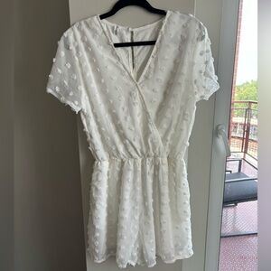White textured romper